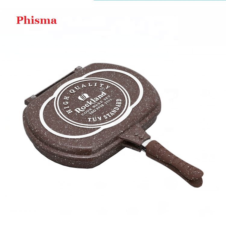 Phisma Top Selling Kitchen Non Stick Cookware Set Die Cast Aluminum granite coating Cookware Set with silicon Glass Lid