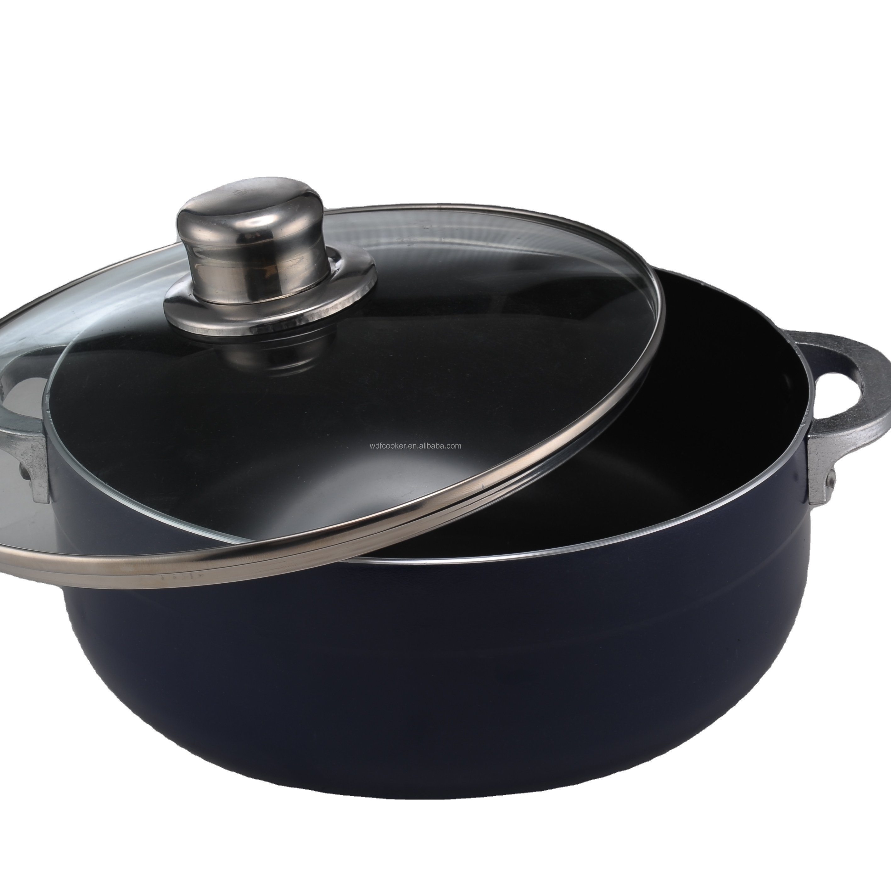 6pcs Aluminium Cookware Set with Glass Lid for Home Cooking and Commercial Use for Restaurants and Hotels