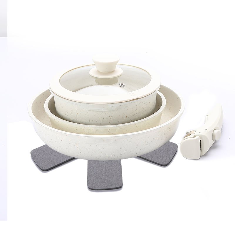 Customized Logo Acceptable 7pcs Non Stick Pots And Pans Set Die Casting Aluminium Cookware Set