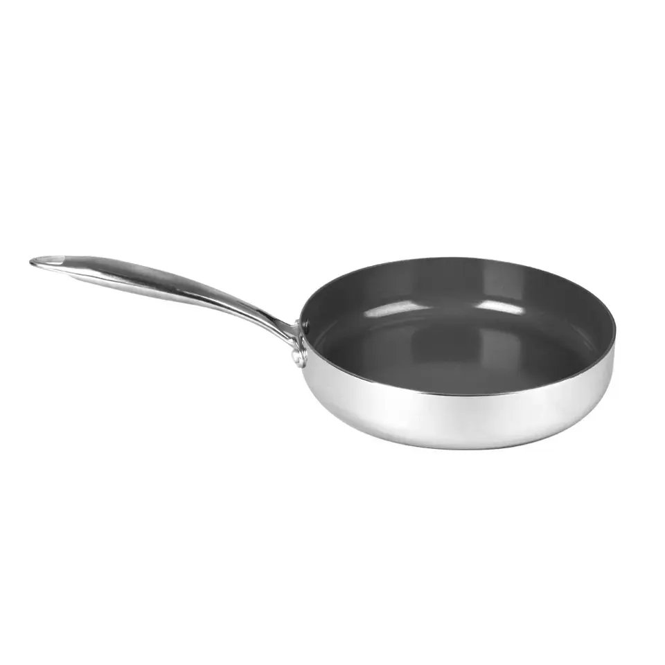 Hot Selling Stainless Steel Non Stick Triply Frying Pan with SS Handle