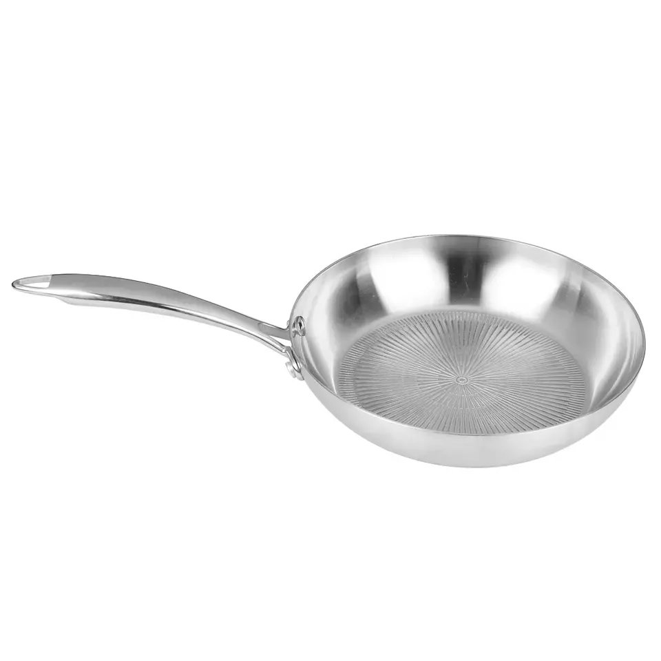 Hot Selling Stainless Steel Non Stick Triply Frying Pan with SS Handle
