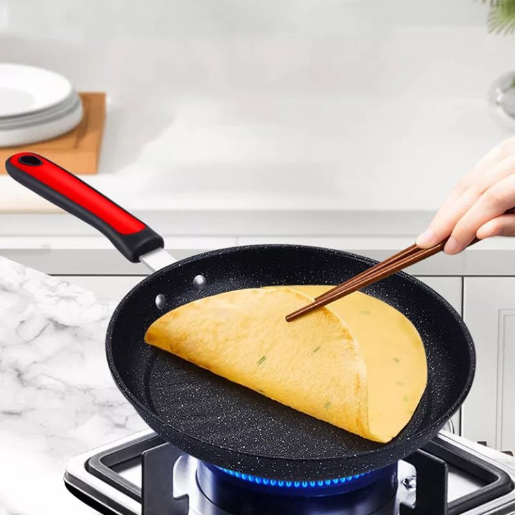 High Quality Cast Iron 3 Piece Cookware Set Multi-Function Maifan Stone Non-Stick fry pan and casserole set