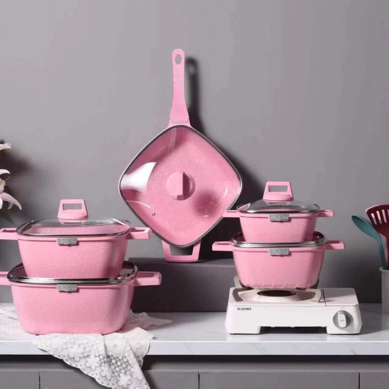 Kitchen Essentials Nonstick Cookware Set 21-Piece Cookware Set, Pots, Pans and Utensils