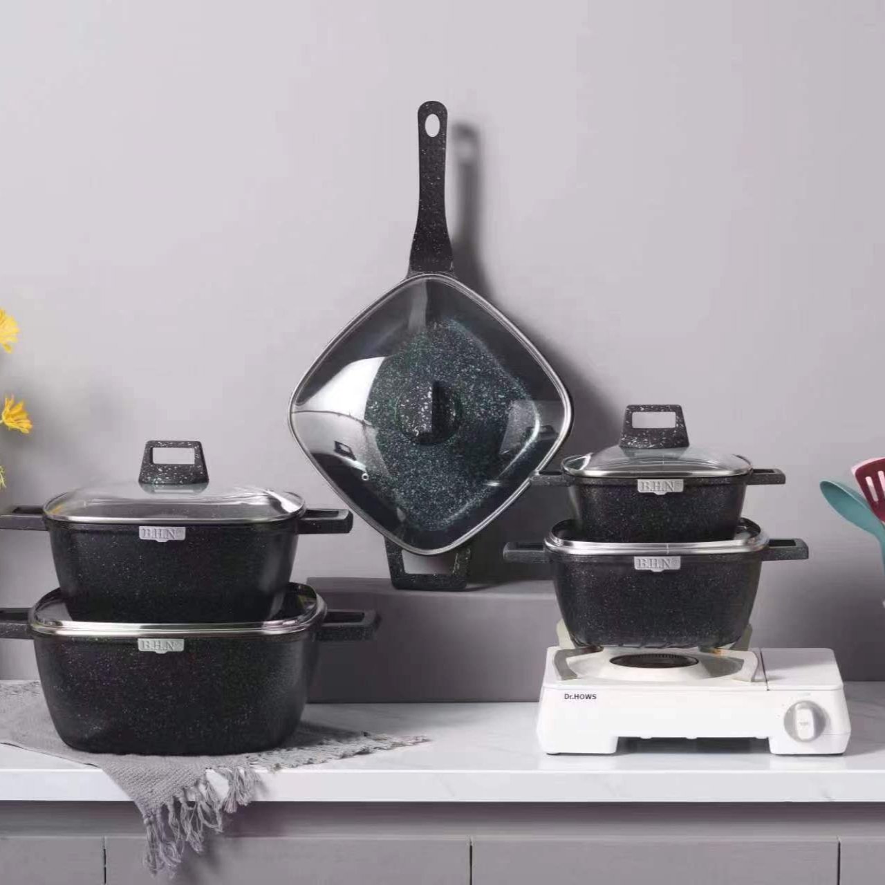 Kitchen Essentials Nonstick Cookware Set 21-Piece Cookware Set, Pots, Pans and Utensils