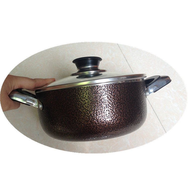 Small 5pcs aluminum pressed non-stick casserole 18-26cm non stick cookwate set with glass lid