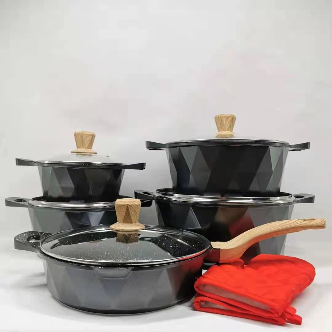 Aluminium Alloy non stick kitchen wear single nonstick cookware 3 set