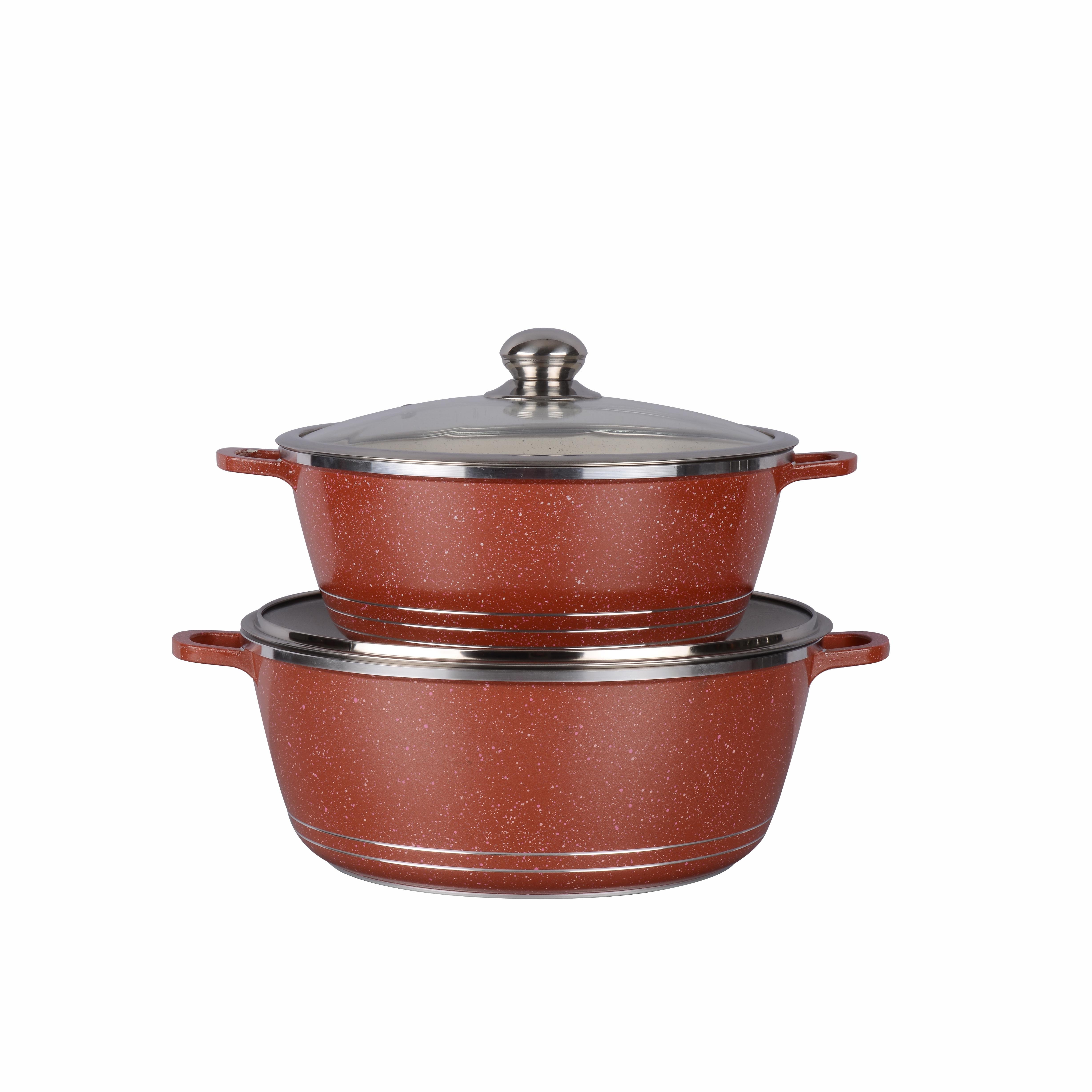 High quality aluminum die cast nonstick marble coating cookware sets