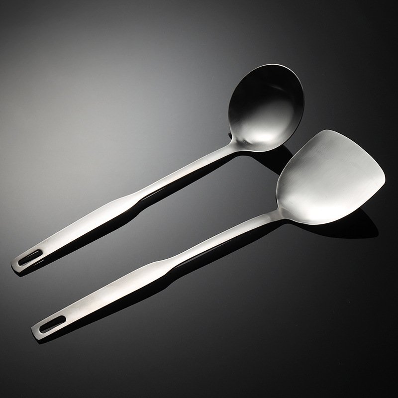 Matte Stainless Steel Cook Soup Ladle Spoon Spatula Set 4pcs Kitchen Tools Set Cooking Utensils