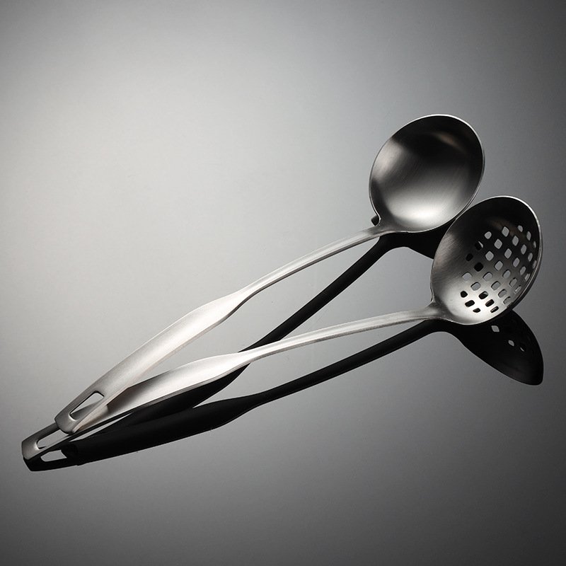 Matte Stainless Steel Cook Soup Ladle Spoon Spatula Set 4pcs Kitchen Tools Set Cooking Utensils