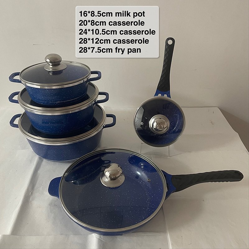 10 Pieces Die Cast Aluminum Non-stick Cookware Sets Pots And Pans Cookware Sets