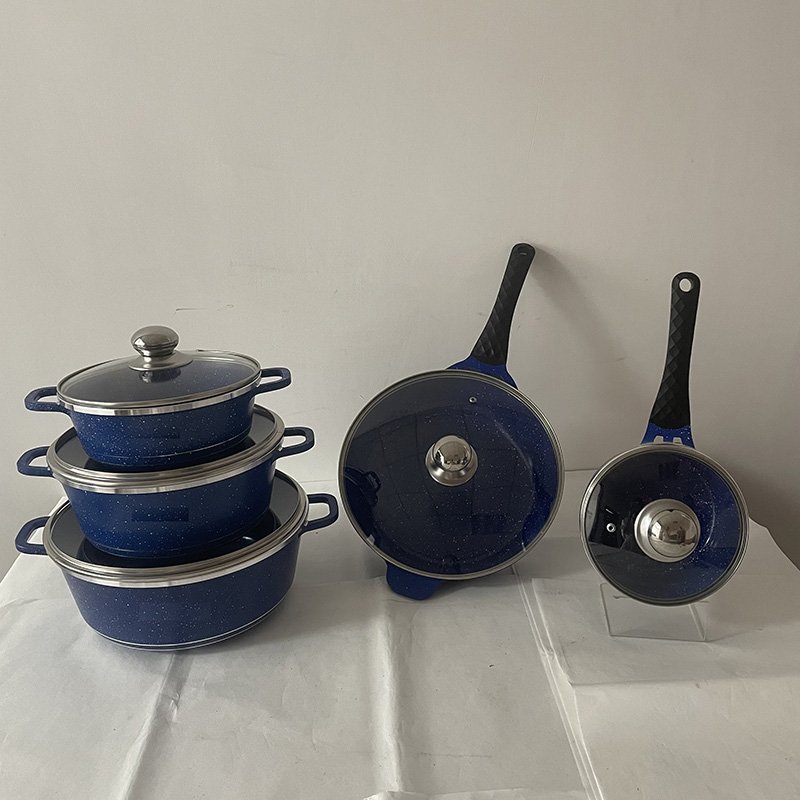 10 Pieces Die Cast Aluminum Non-stick Cookware Sets Pots And Pans Cookware Sets