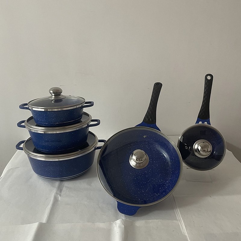 10 Pieces Die Cast Aluminum Non-stick Cookware Sets Pots And Pans Cookware Sets