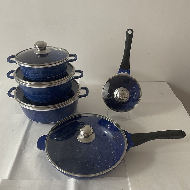 10 Pieces Die Cast Aluminum Non-stick Cookware Sets Pots And Pans Cookware Sets