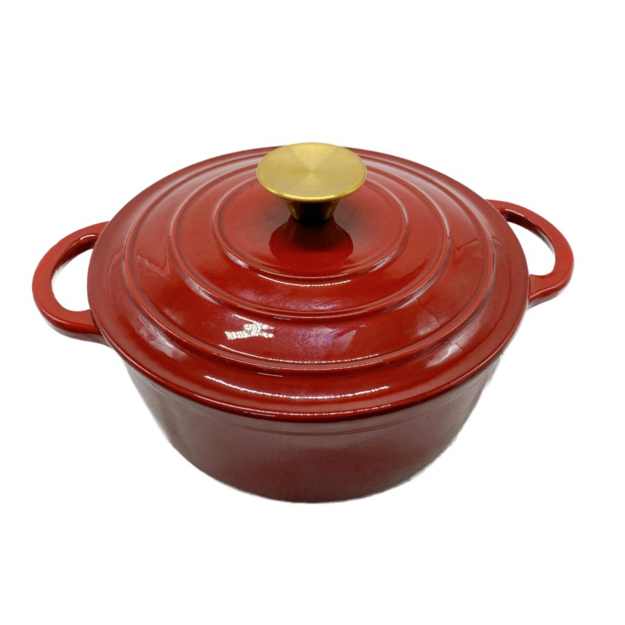 Cast iron enamel pot set, household ceramic non stick pot garden flower pots & planters