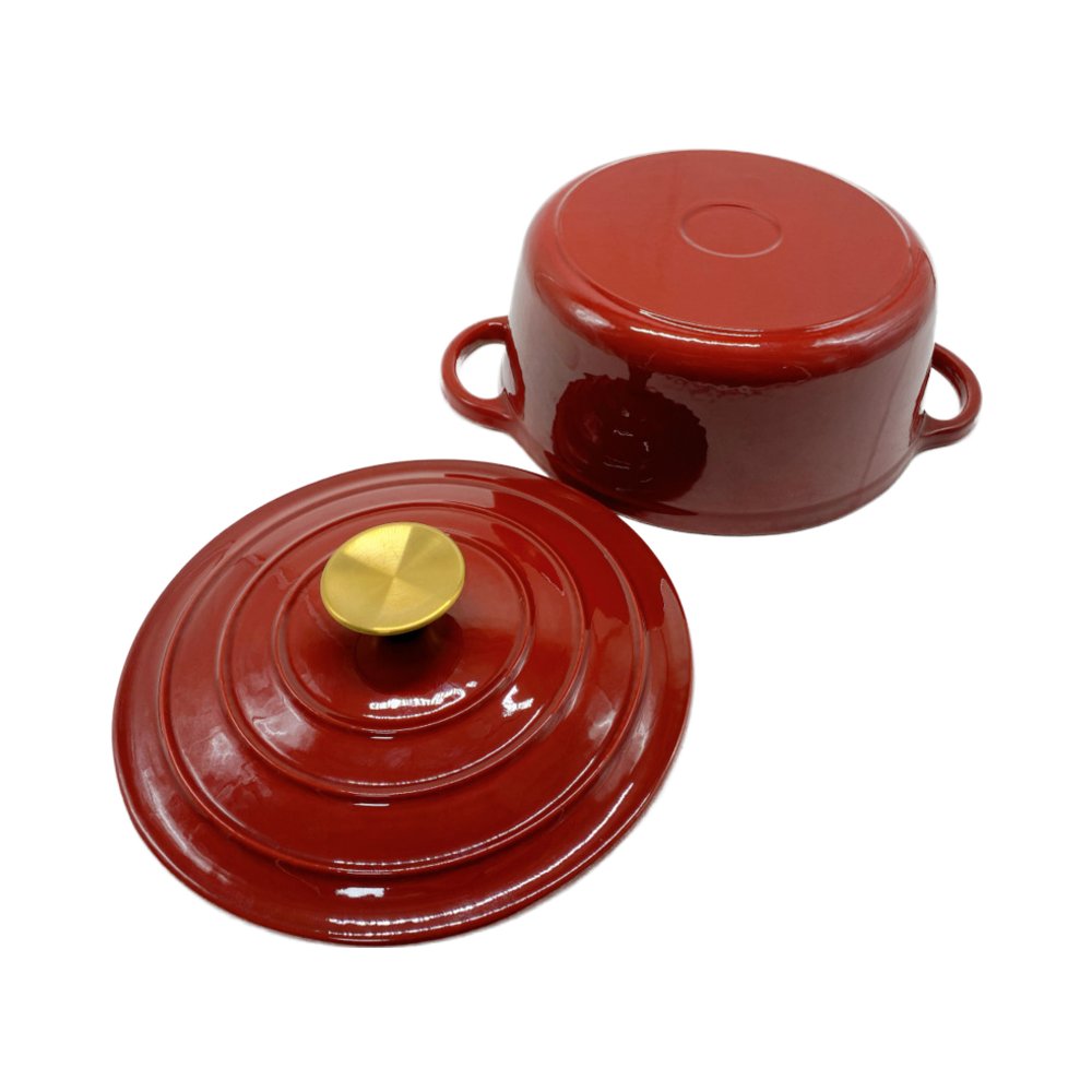 Cast iron enamel pot set, household ceramic non stick pot garden flower pots & planters