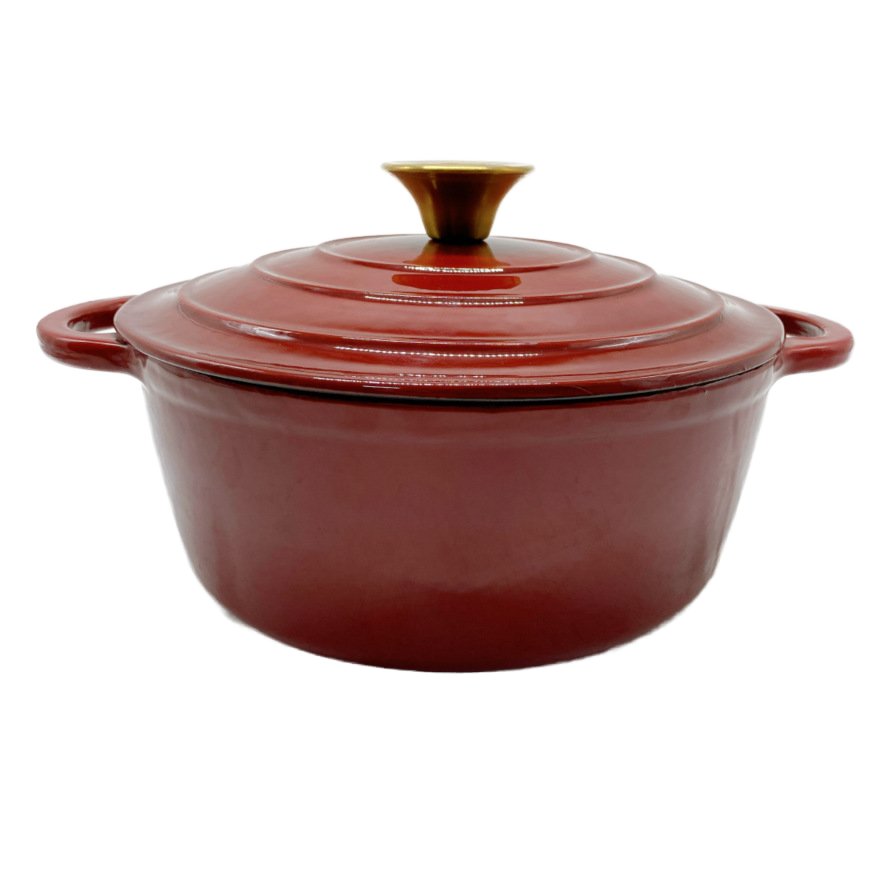 Cast iron enamel pot set, household ceramic non stick pot garden flower pots & planters