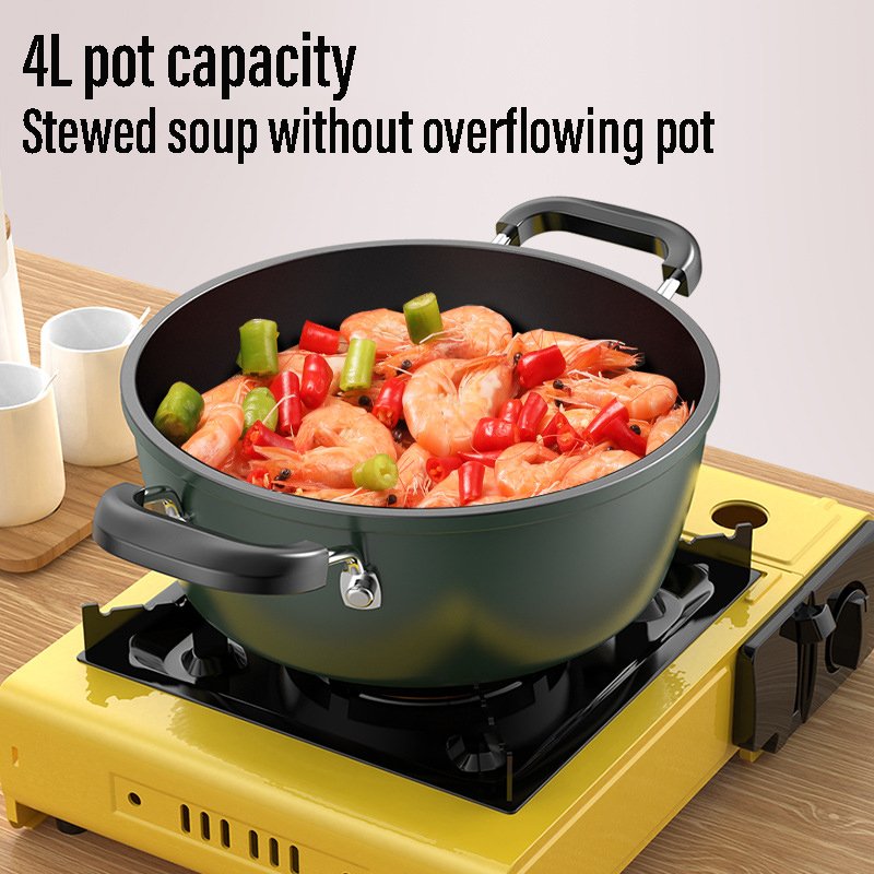 Low Price Thickened Soup Pot Nonstick Steamer Kitchen Cookware High Quality Soup Pot With Tempered Glass Lidkitchen set pots