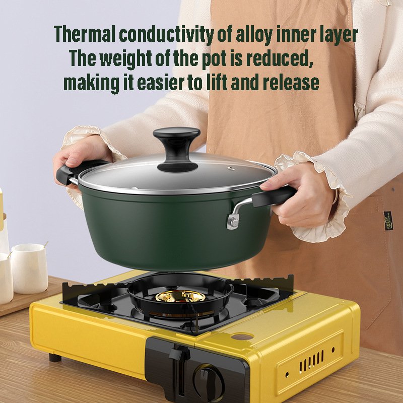 Low Price Thickened Soup Pot Nonstick Steamer Kitchen Cookware High Quality Soup Pot With Tempered Glass Lidkitchen set pots