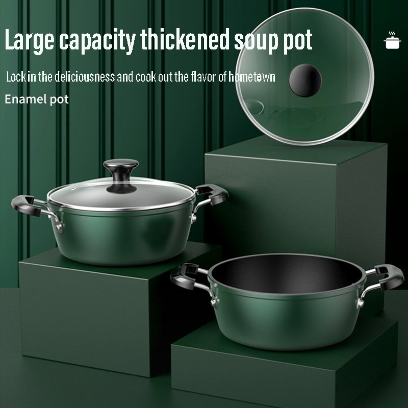 Low Price Thickened Soup Pot Nonstick Steamer Kitchen Cookware High Quality Soup Pot With Tempered Glass Lidkitchen set pots