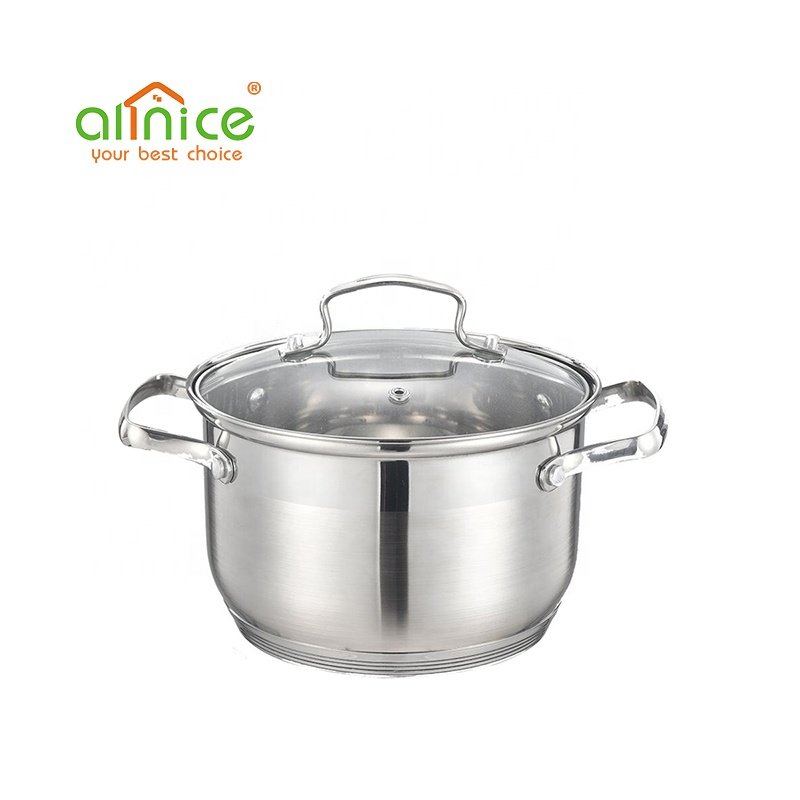 Kitchen Household Multifunction 201 Stainless Steel Cookware Set 12 Pieces Cooking Pot Set and Water Kettle