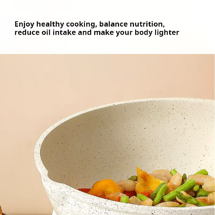 Hot Sale Kitchen Pots NonStick Cookware Set with Wooden Plates BBQ Grill