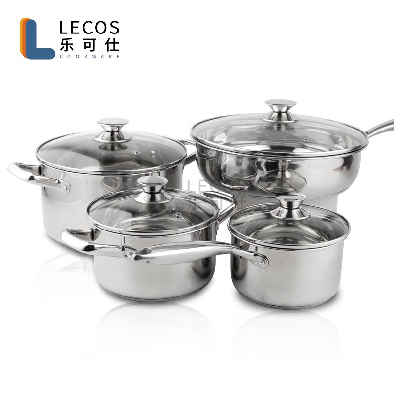 New Item Stainless Steel Cookware Set Large Frying pan Cooking Pot Sets And Pans For Home & Restaurant