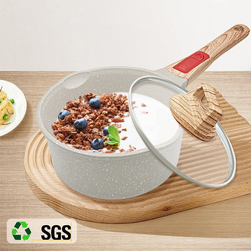 BOBIKUKE Nonstick Kitchen Cookware Set Detachable Handle Dishwasher Oven Safe Pots and Pans Set