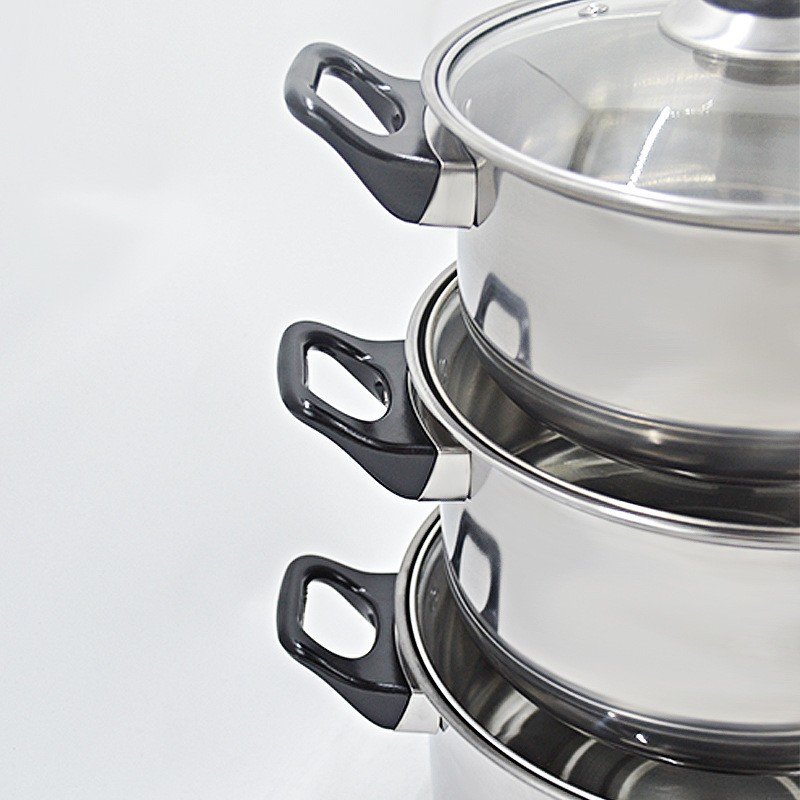 cheap 12pcs kitchenware soup pot stainless steel casseroles juego de ollas fry pan stock pots cookware set with whistling kettle