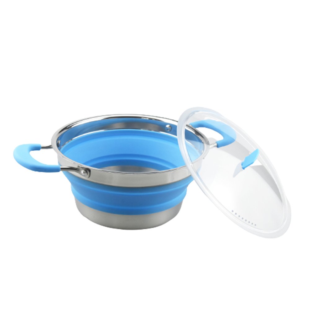 Superior Quality Certificated Camping Cookware Pot Set Camping Pot Silicon Hot Pot For Outdoor