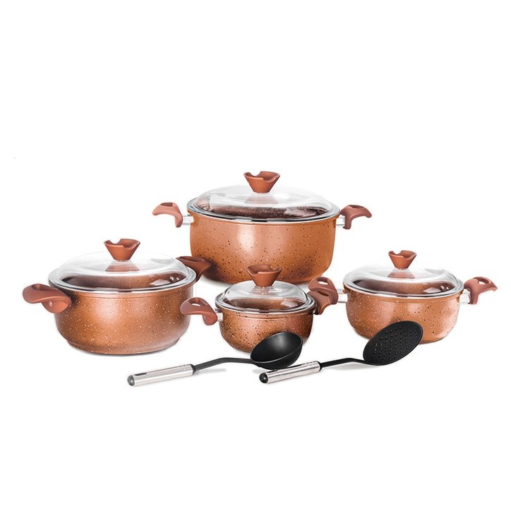 Low Price Non Stick Cookware Set Aluminium cooking pot set non-stick cookware