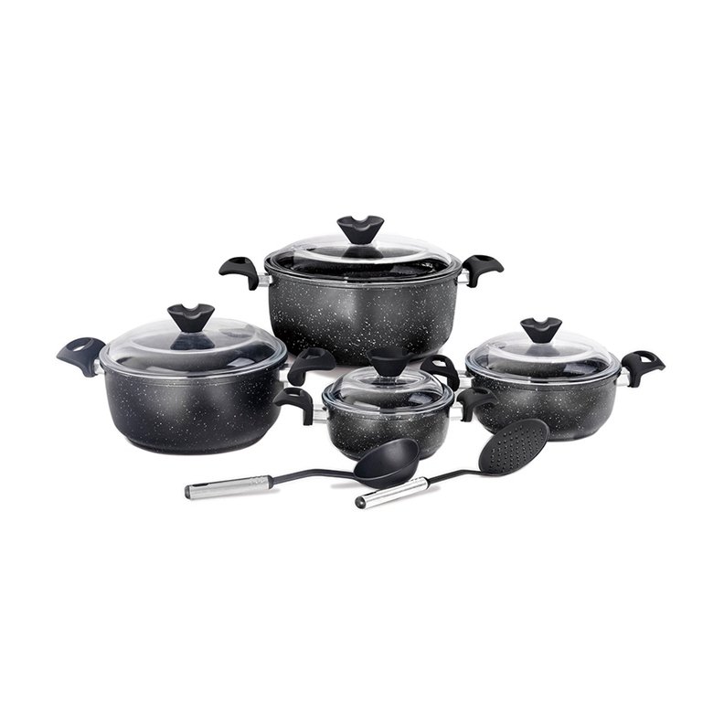 Low Price Non Stick Cookware Set Aluminium cooking pot set non-stick cookware