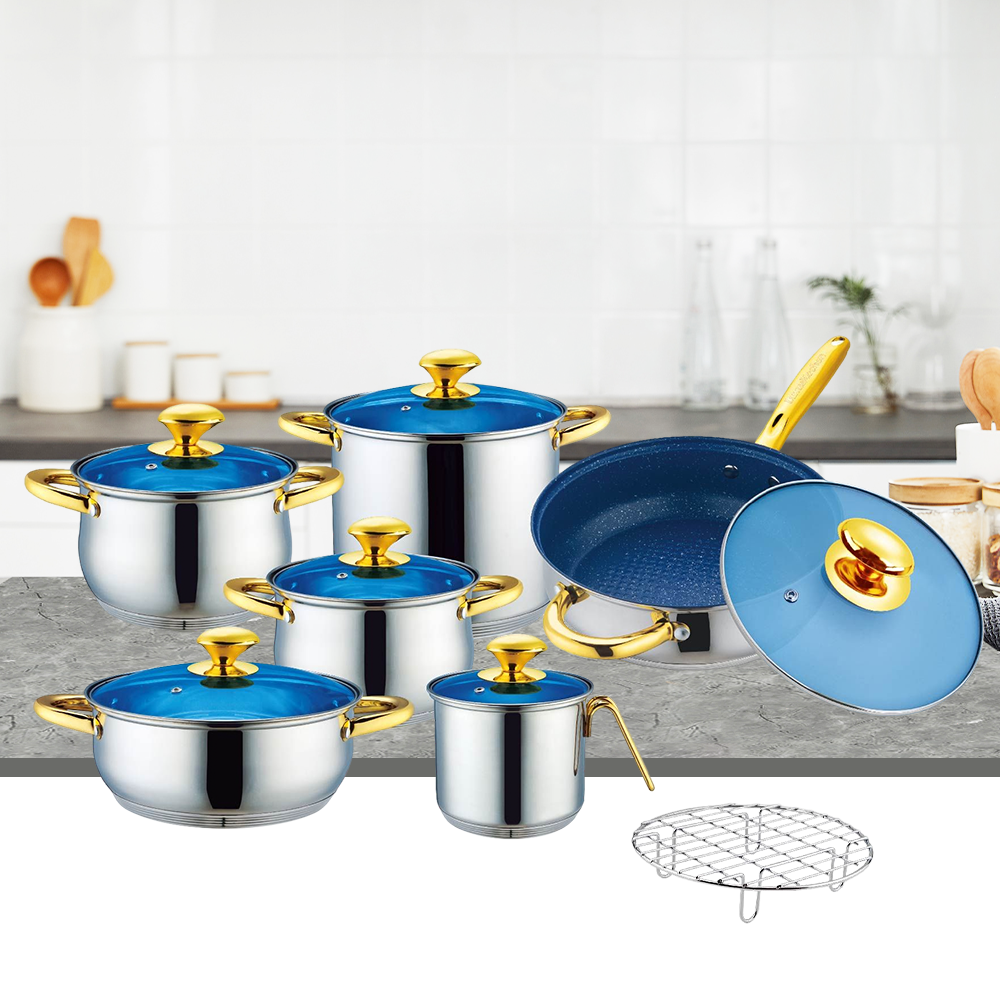 Non-stick Cookware Sets Casserole Induction Cooking Pot Set Nonstick Cookware Stainless Steel Set