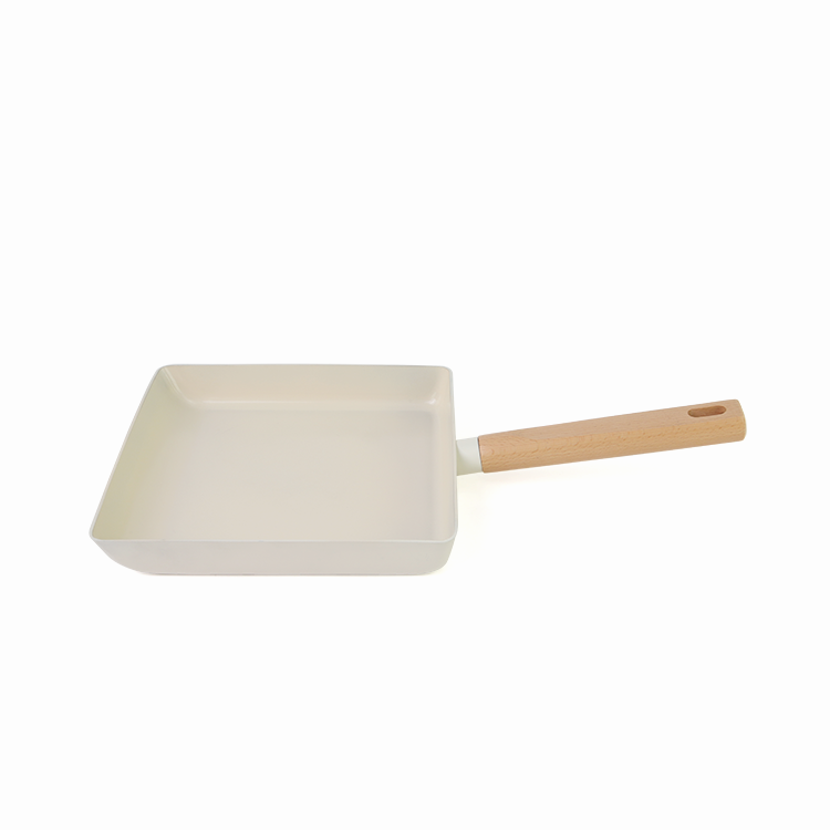 Hot Sale Cookware Set Aluminium Kitchenware Sets Ceramic Non Stick Coating White Color With Wood Grain Soft Touch Handle