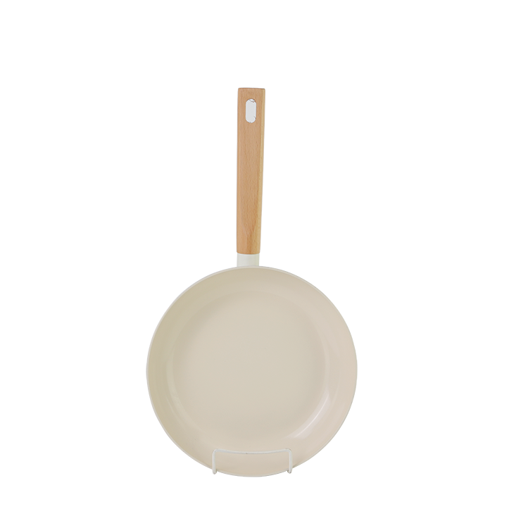 Hot Sale Cookware Set Aluminium Kitchenware Sets Ceramic Non Stick Coating White Color With Wood Grain Soft Touch Handle