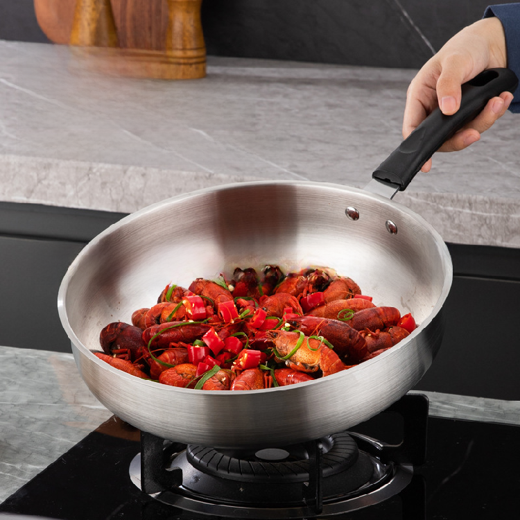 Best Sellers Stainless Steel cookware set Frying Pan for Gas Induction Cookers Uncoated Neutral for Home Cooking
