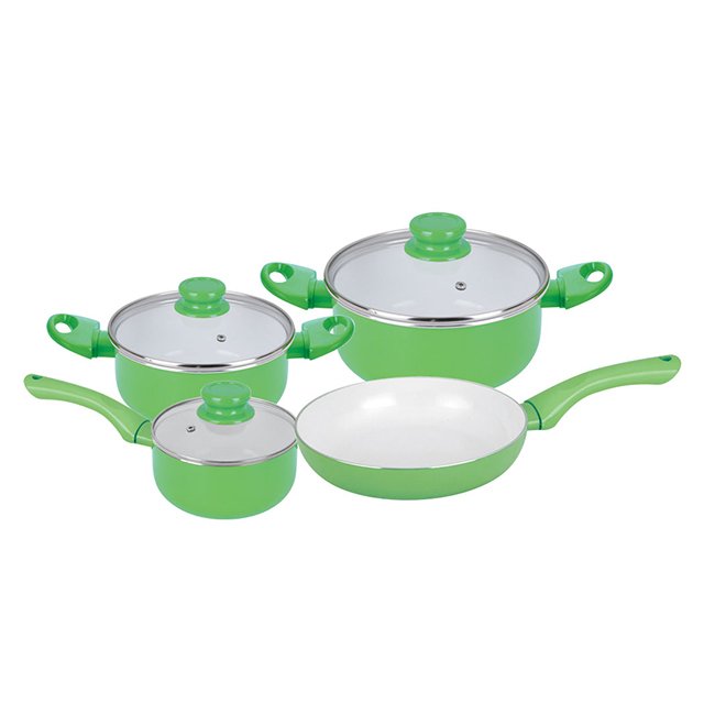 7 pcs aluminum ceramic cookware set