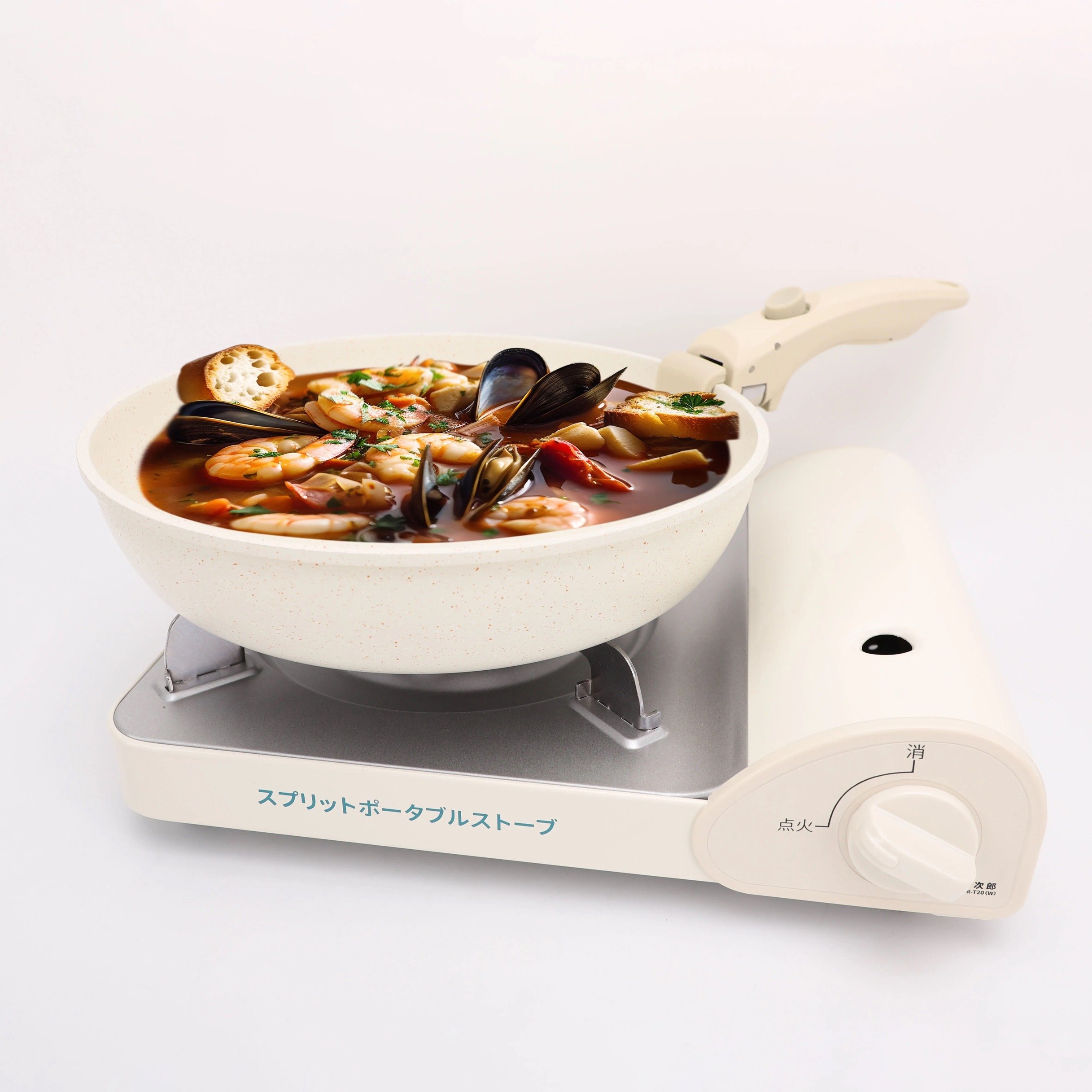 5 Pcs Non Stick Pots Cookware Set Cooking Pots And Pans Set Stackable Non-Stick Set With Removable Handle