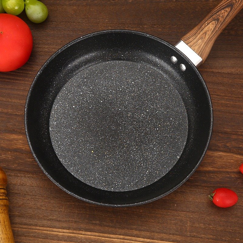 Induction Cookware Set with Non-Stick Ford Aluminium Fry Pan Wooden Handle and Glass Cover Wok for Cooking