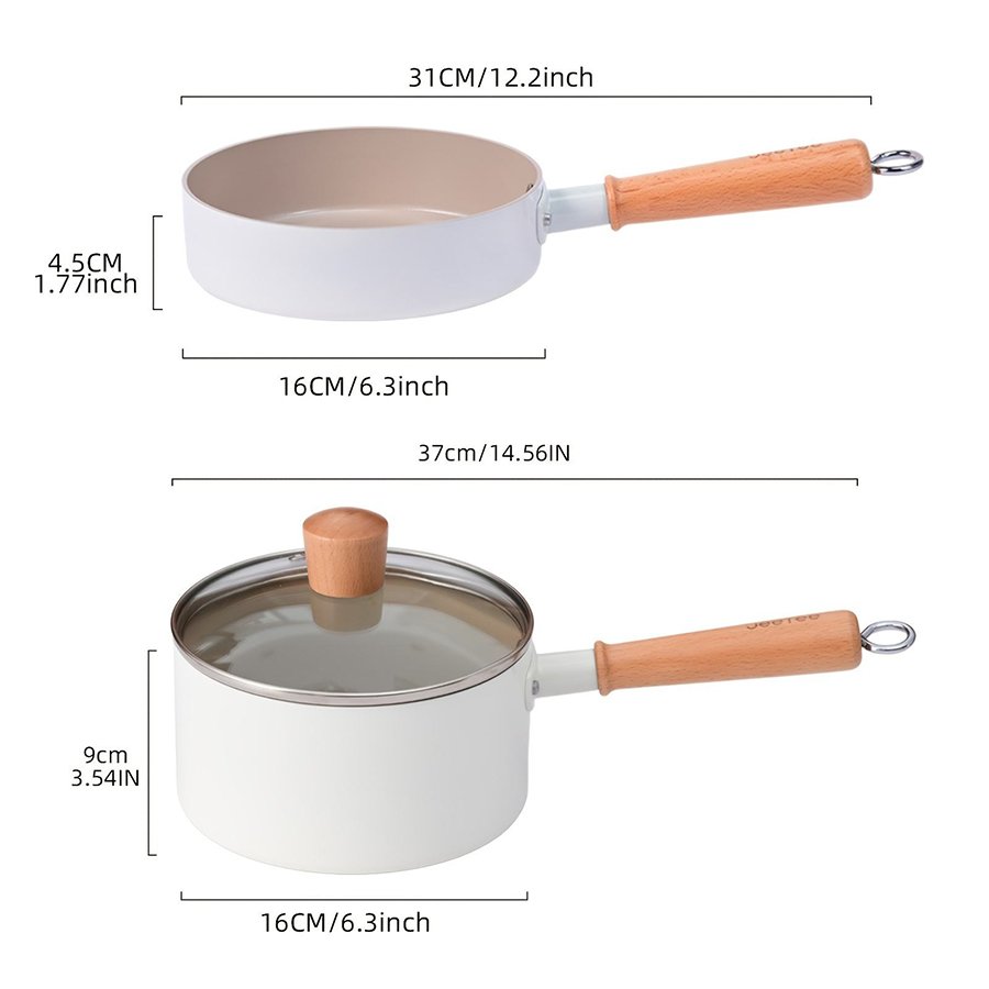 JEETEE Kitchen Panelas Luxury Custom Nonstick Cooking Pot and Pan Set Non-stick Aluminum Cookware Set With Lid