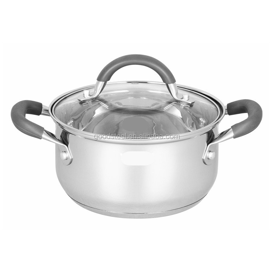 Manufacturer Custom 8Pcs Stainless Steel Cookware Set Induction Cooking Pot Cook Ware Cookware Set with Glass Lid