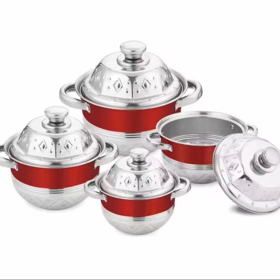Factory Stock 8pcs Pot Set Home Use 16+18+20+22cm high quality Cookware Set Non-Stick
