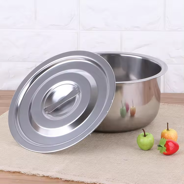 Factory 5pcs Stainless Steel Pots Cooking Pot Soup Stock Pots Kitchen Utensil Indian Cookware Set With Lids