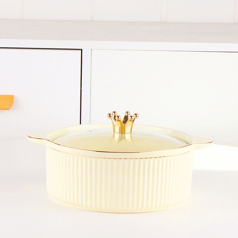 Kitchen non stick Cookware Sets and Bowl Dinnerware Plates Set Ceramic Soup Pot Cooking Pot