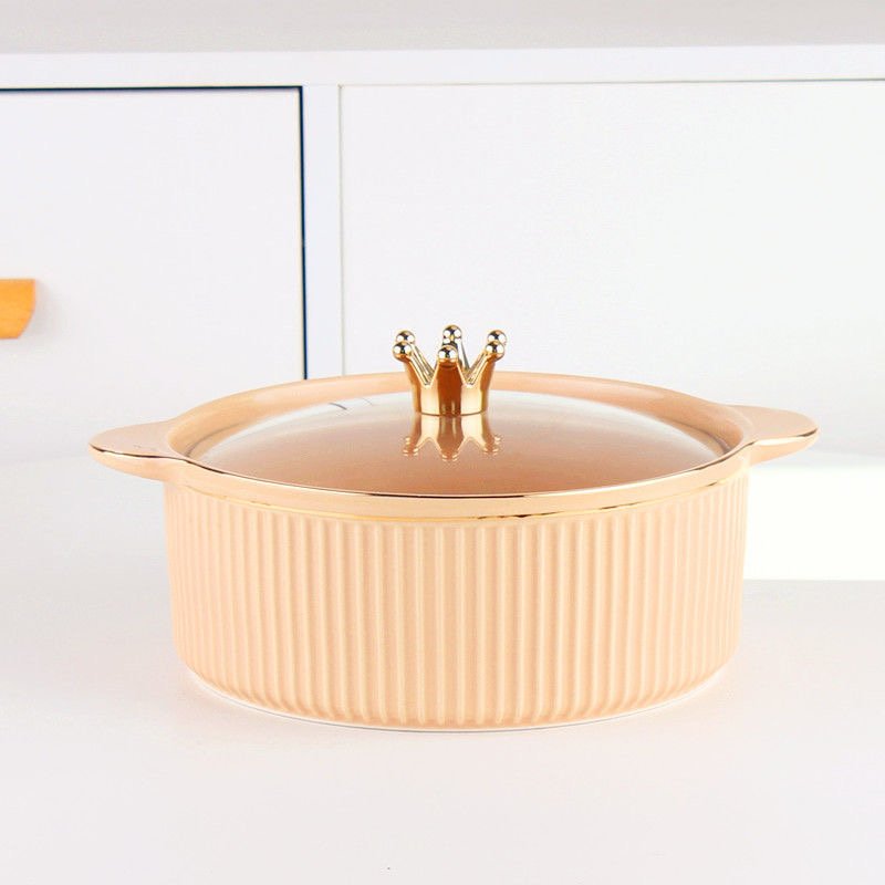 Kitchen non stick Cookware Sets and Bowl Dinnerware Plates Set Ceramic Soup Pot Cooking Pot