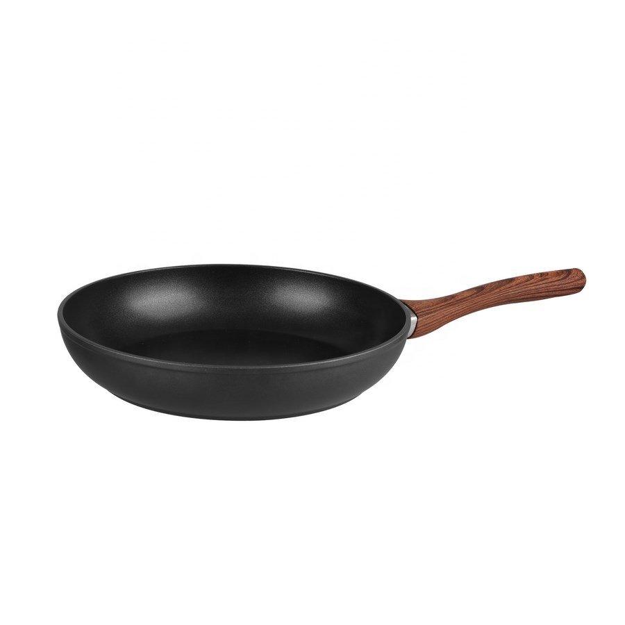 masterclass premium home kitchen cookware sets 3-Layes nonstick aluminum aluminium wooden painted handles cookware set