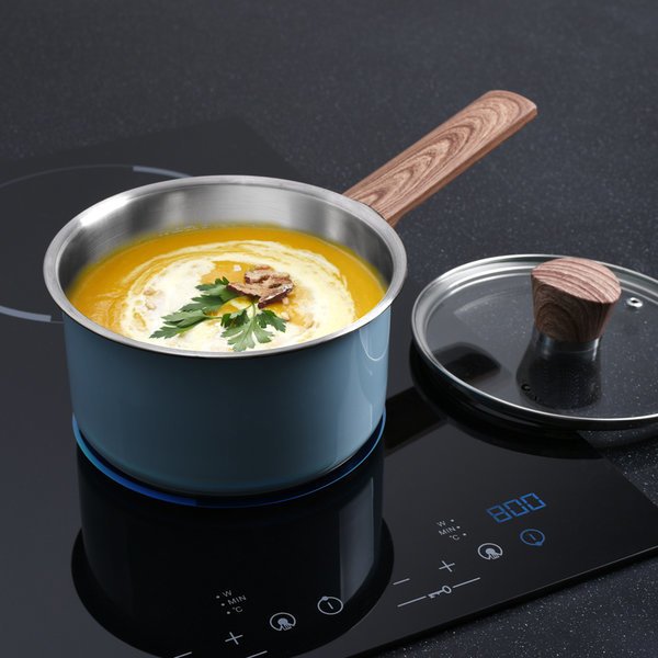 Purecook Customization Kitchen Induction Colorful 5 Pcs Paint 304 Stainless Steel Saucepan Casserole Cookware Cooking Pot Set