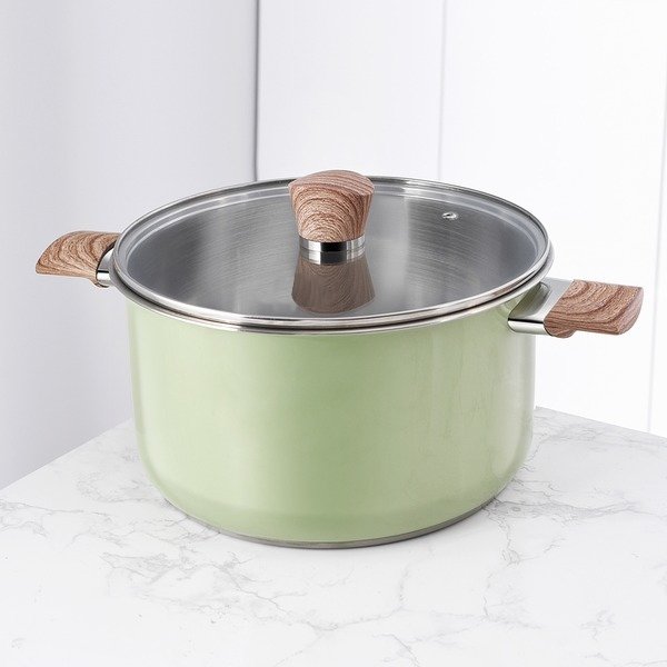 Purecook Customization Kitchen Induction Colorful 5 Pcs Paint 304 Stainless Steel Saucepan Casserole Cookware Cooking Pot Set