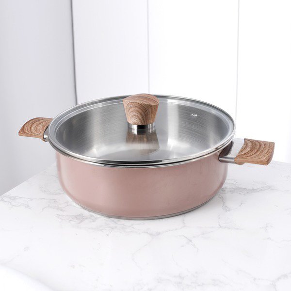 Purecook Customization Kitchen Induction Colorful 5 Pcs Paint 304 Stainless Steel Saucepan Casserole Cookware Cooking Pot Set