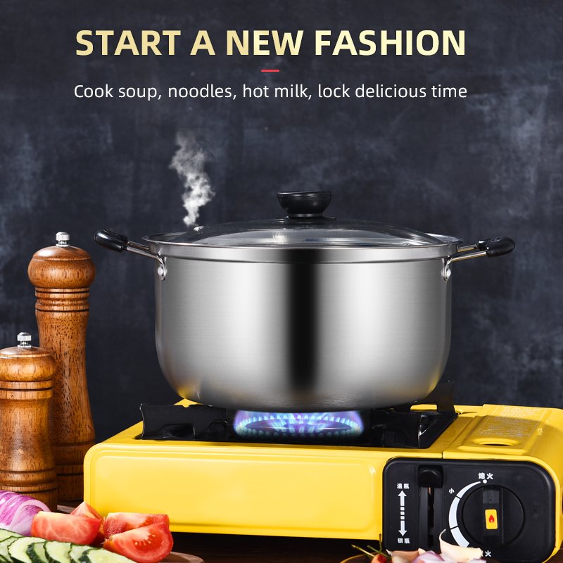 Yuedisi Wholesale Kitchenware Stainless Steel 10 Pieces Cookware Set Soup Boiling Pot Sand Pot With Lid