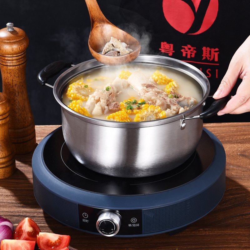 Yuedisi Wholesale Kitchenware Stainless Steel 10 Pieces Cookware Set Soup Boiling Pot Sand Pot With Lid